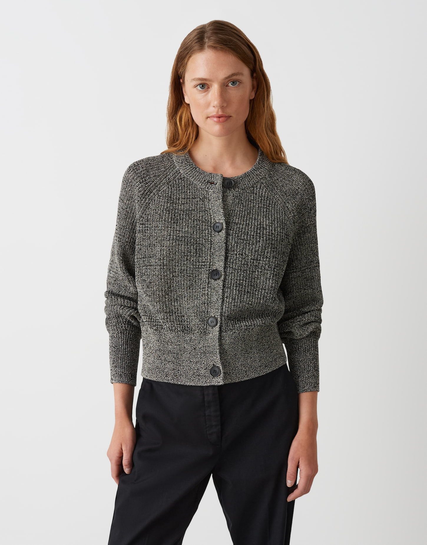 OPUS Damen Strickjacke DORNIE - Loose Cardigan Mit Effektgarn & Voluminösen Ärmeln