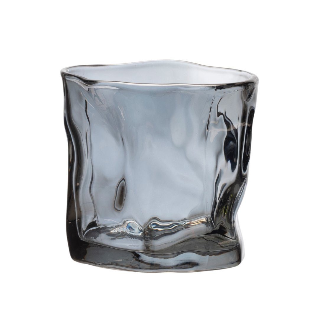 Zoha Glas Glas 2er Set Diamond Black Trinkgläser 200ml, Glas, Hitzebeständig