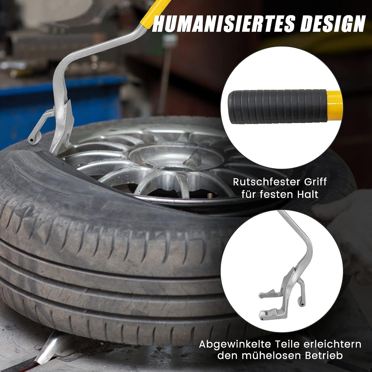 KOMFOTTEU cm für Montage-/Demontagehebel, gelb 44-62 Reifen Montagewerkzeug