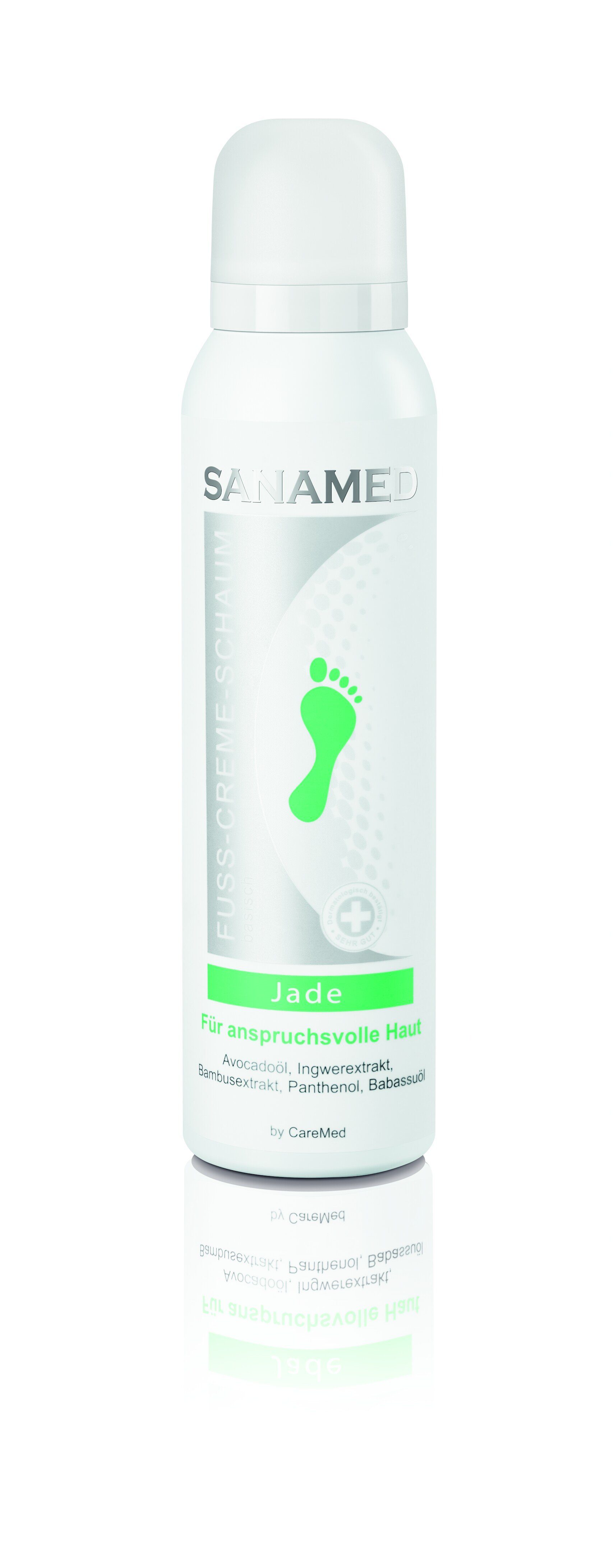 Sanamed Fußschaum Sanamed Fuß-Creme-Schaum "Jade" 150ml 2er Pack
