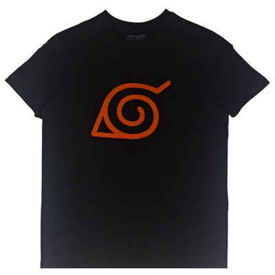 Naruto T-Shirt Naruto Kohona Kurzarmshirt aus Baumwolle Gr. S - XXL