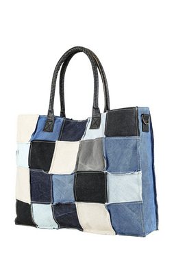 COLLEZIONE ALESSANDRO Schultertasche Patchwork Jeans, aus 45 Jeanspatches genäht