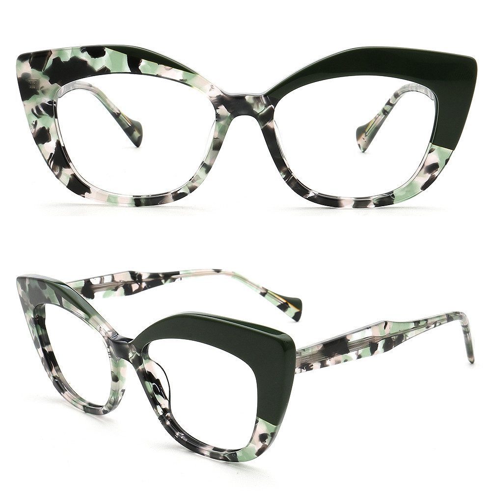 PACIEA Brillengestell Damen Cat Eye Schmetterling Klassische Vollrandrahmen