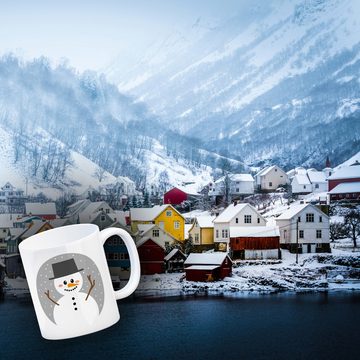 speecheese Tasse Schneemann im Schnee Kaffeebecher Weihnachten Advent Kind Kinder