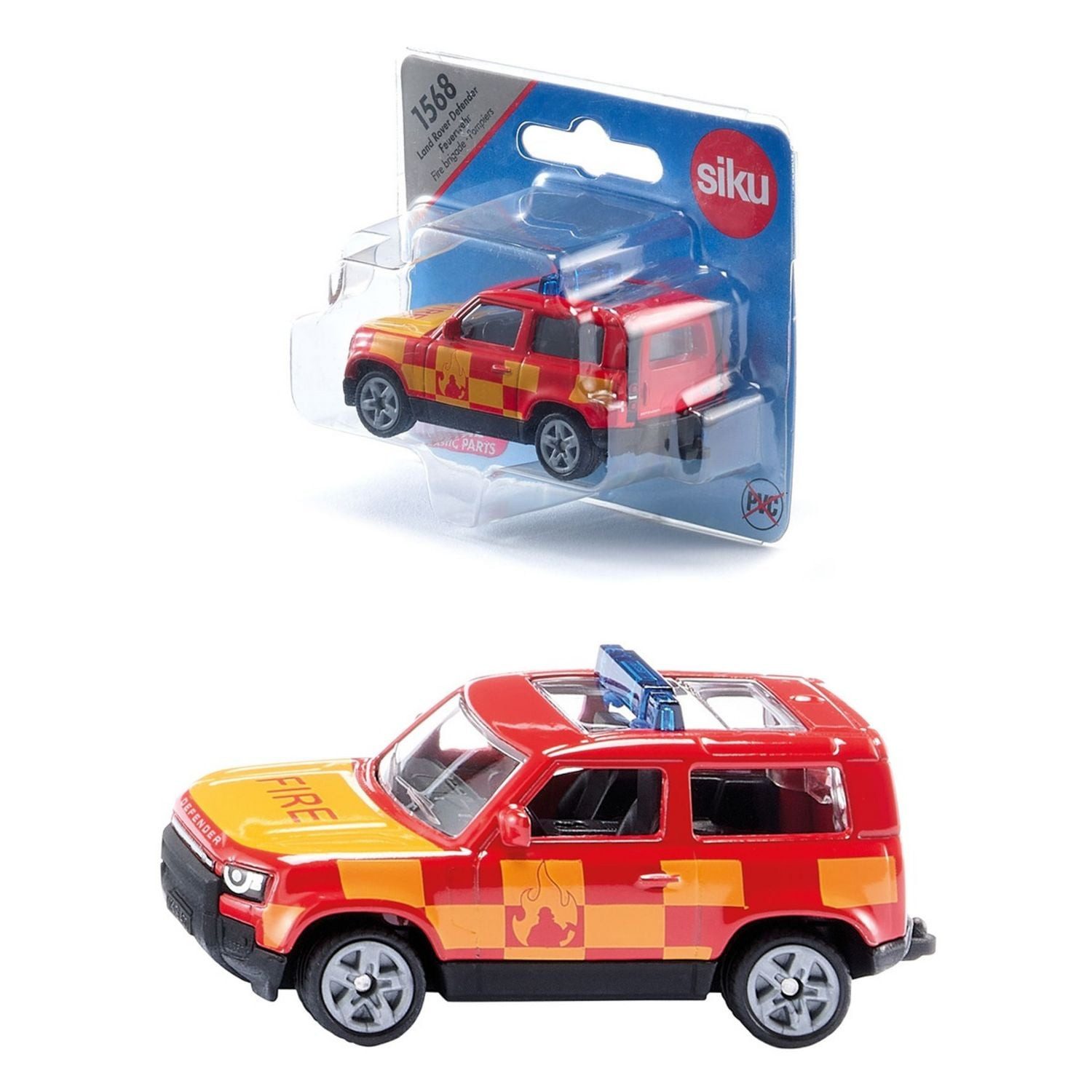 SIEPER Spielzeug-Auto Siku 1568 Land Rover Defender Feuerwehr