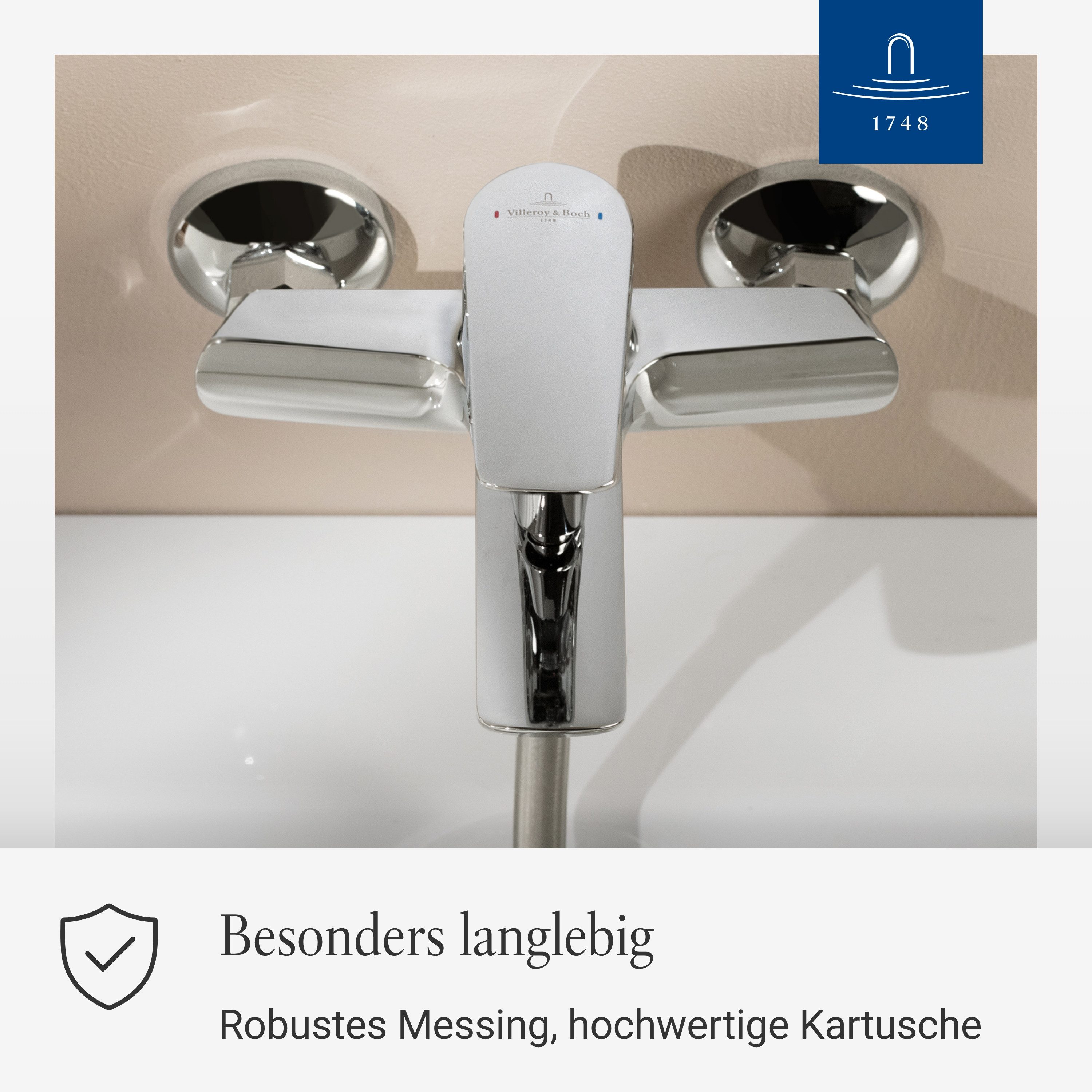 Villeroy & Boch Wannenarmatur Oasis Aufputz Wasserhahn Badewanne mit Rückfl günstig online kaufen