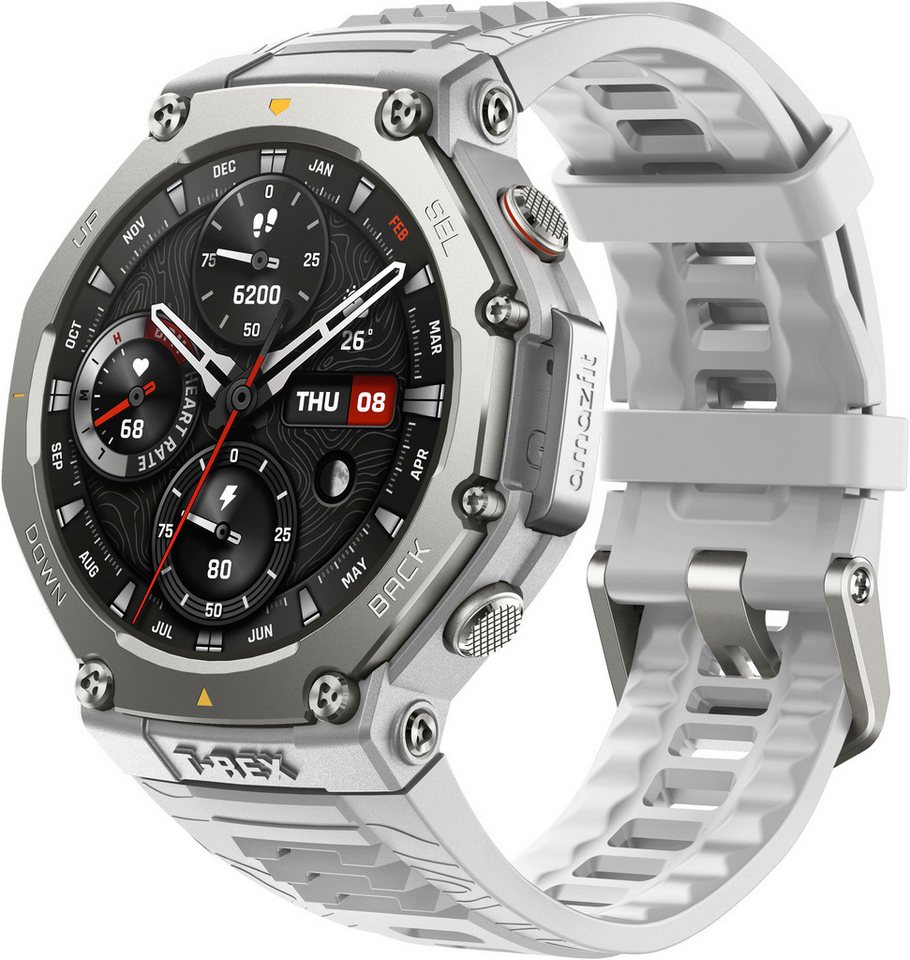 Amazfit T-Rex 3 Smartwatch (1,5 Zoll, Zepp OS), Hyrox Race Mode grau