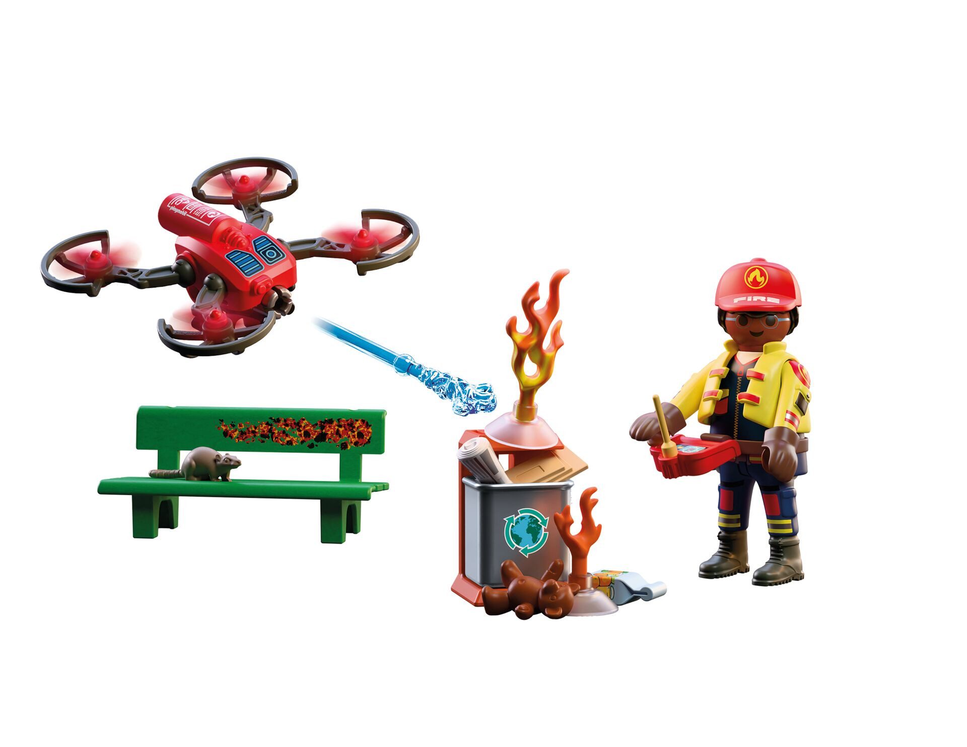 Playmobil® Feuerwehr-Löschdrohne (72197), City Action Konstruktions-Spielset, Made in Europe – Bild 2 von 3
