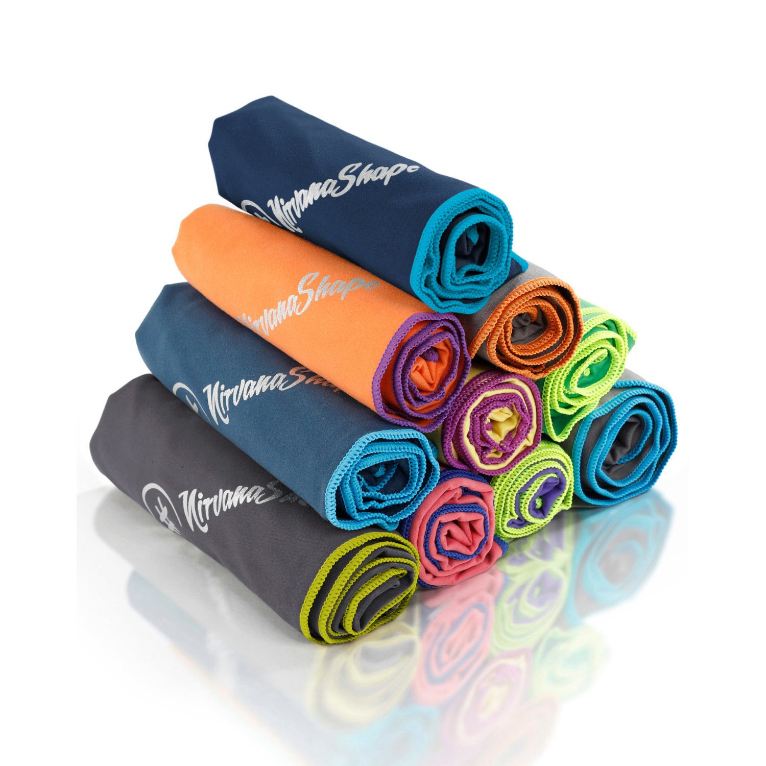 NirvanaShape Sporthandtuch Mikrofaser Handtuch, Badehandtuch, Reisehandtuch, Sporthandtuch, saugfähig, leicht, schnelltrocknend, für Reisen, Fitness, Yoga, Sauna