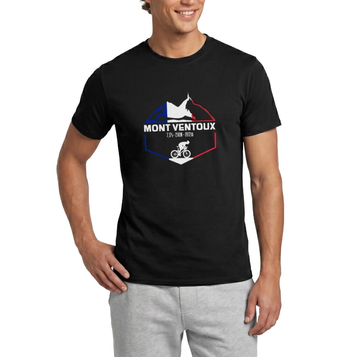Spreadshirt T-Shirt Mont Ventoux, Radsport, Frankreich Farben Männer T-Shirt (1-tlg)