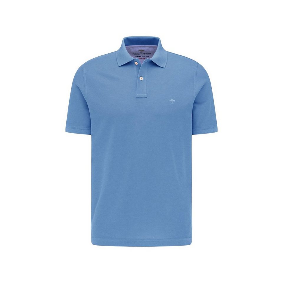 FYNCH-HATTON Poloshirt blau regular (1-tlg), Modisch und modern