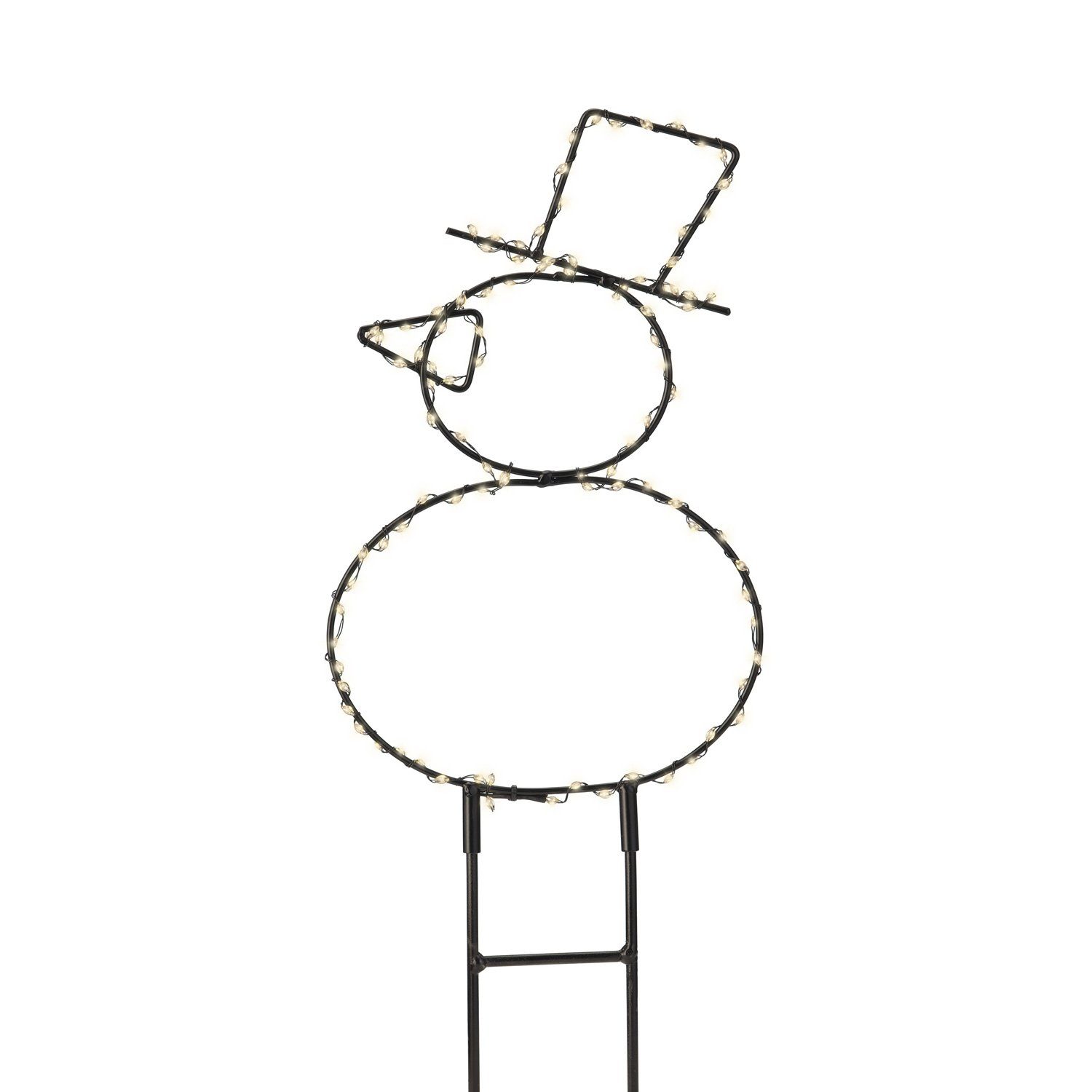 MARELIDA Schneemann LED Gartenstecker Silhouette 180LED H: 47cm Weihnachtsdeko Gartendeko (1 St)