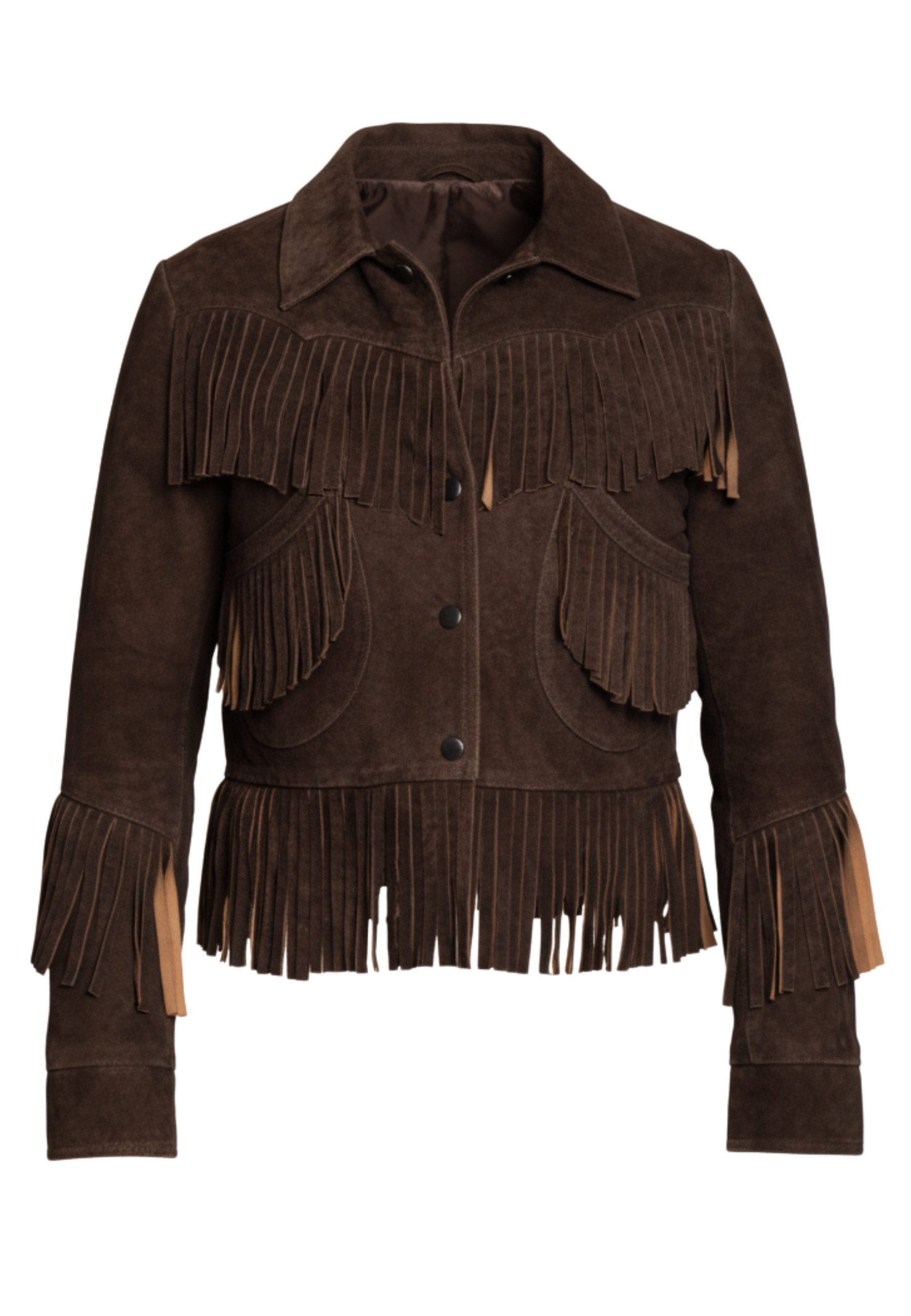 Lederjacke RICANO Sedley – Damen Fransenjacke aus Wildleder, Western Look