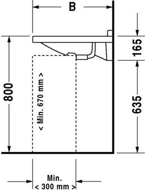 Duravit Einbauwaschbecken Duravit Waschtisch STARCK 3 VITAL m ÜL H