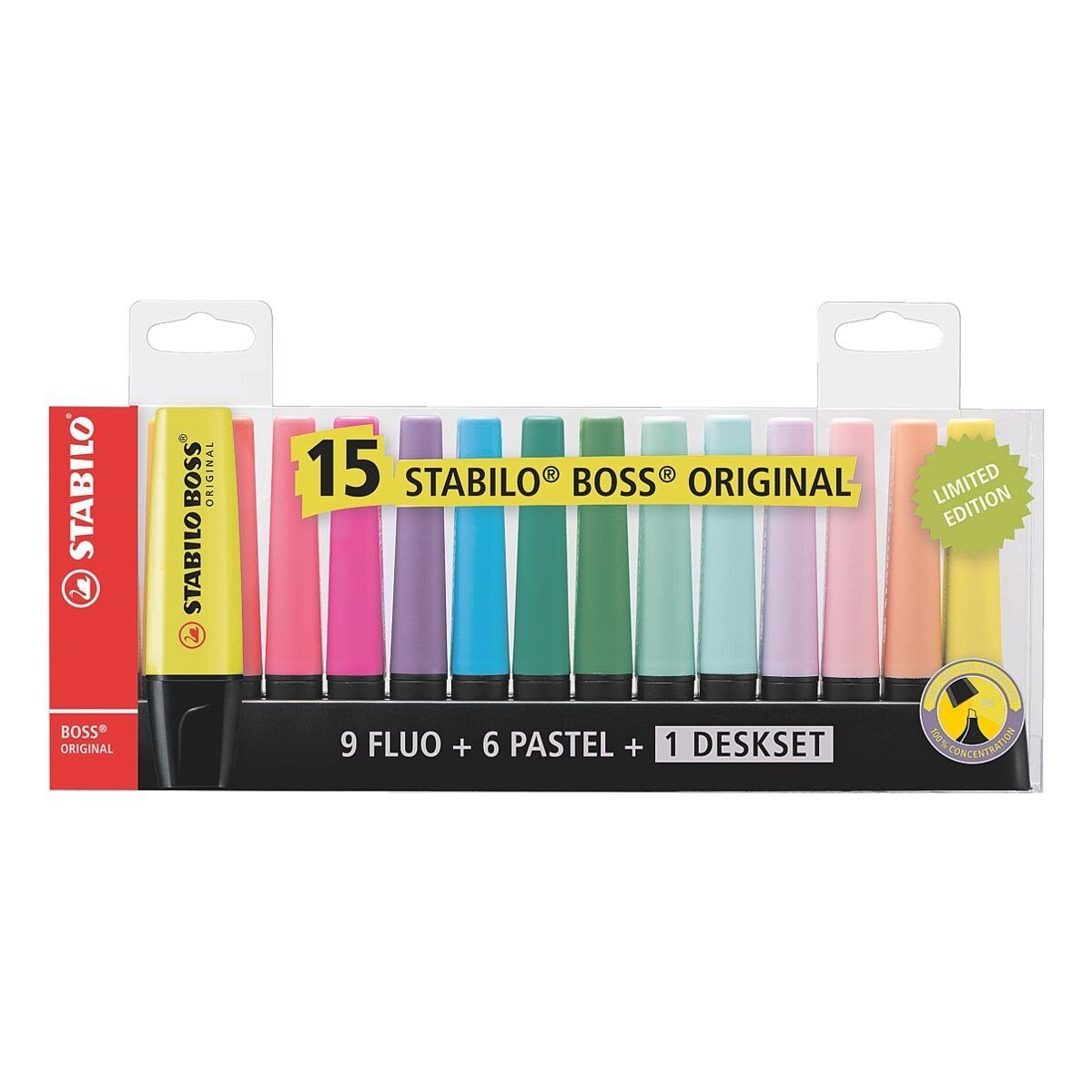 STABILO Маркеры BOSS® Original, (15-tlg), Textmarker mit Deskset