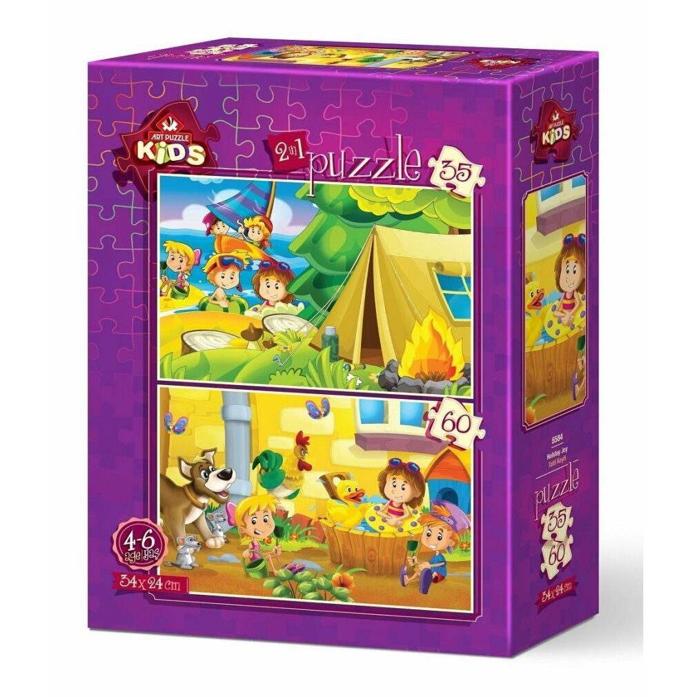 ART PUZZLE Puzzle Puzzle Holiday Delight 35+60 Teile, Puzzleteile
