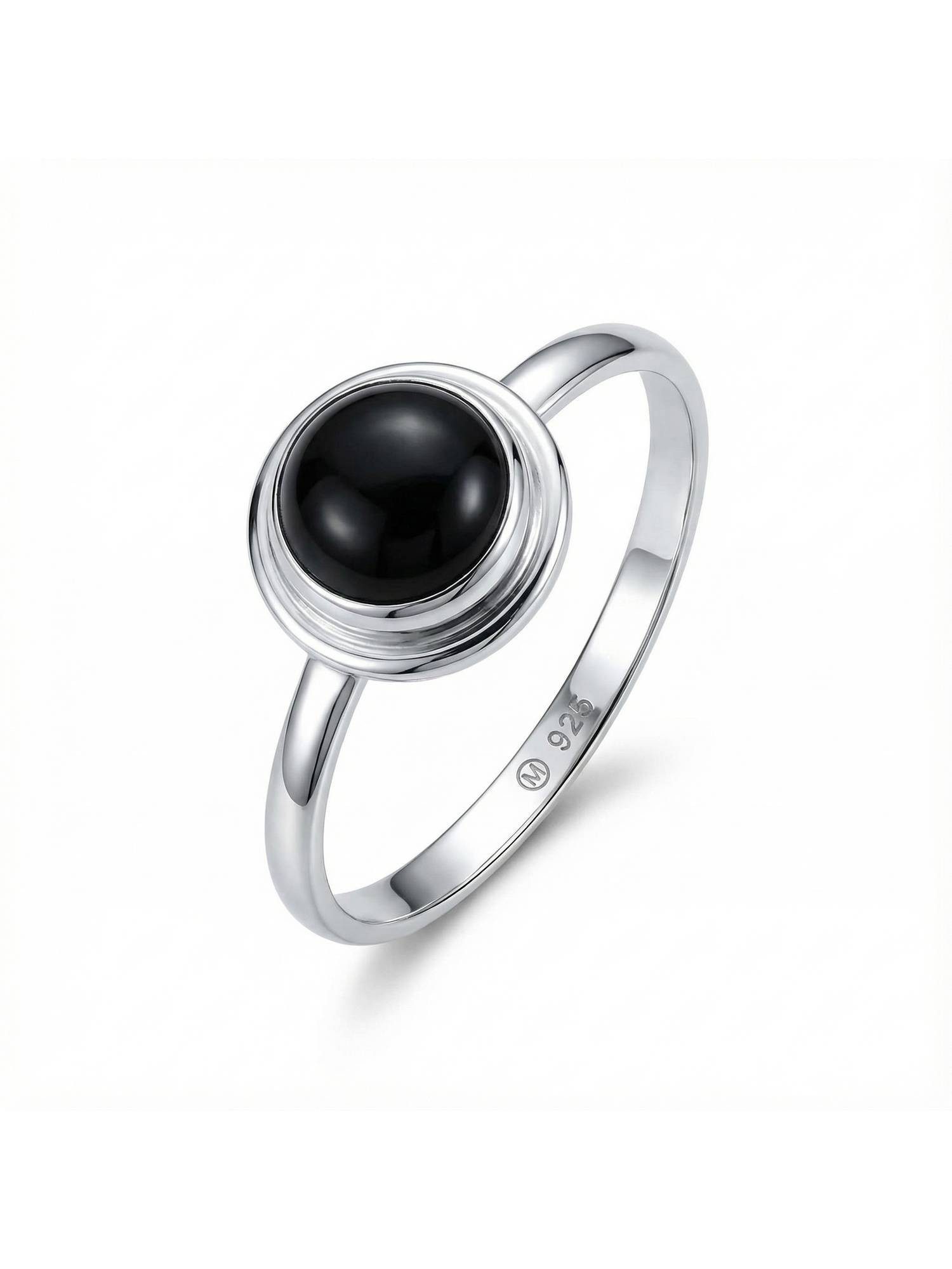 mantraroma Silberring HULETTI aus 925 Silber mit Onyx (Ring mit Schmuckbeut günstig online kaufen
