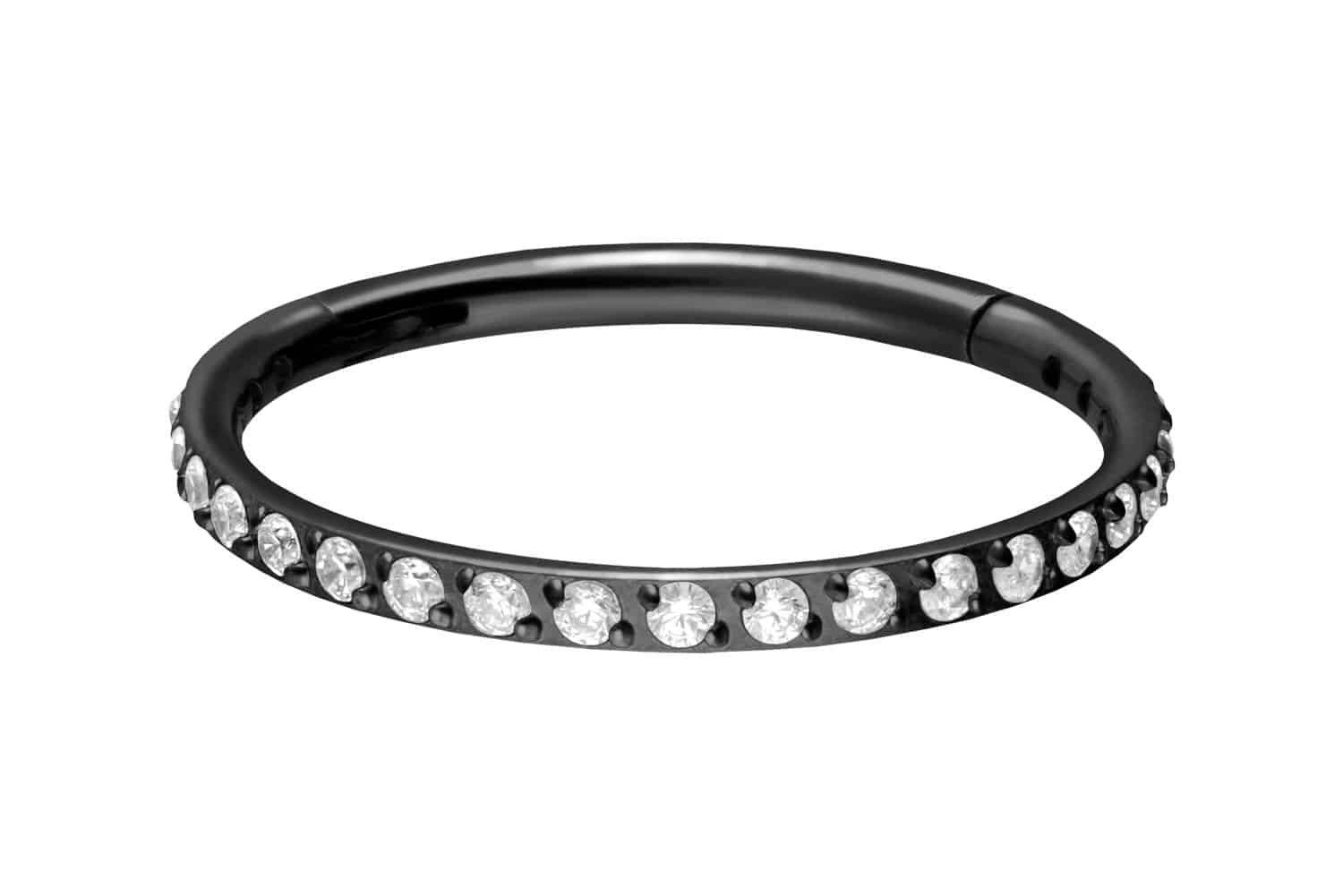 PIERCINGLINE Nasenpiercing Titan Segmentring Clicker EINGEFASSTE günstig online kaufen