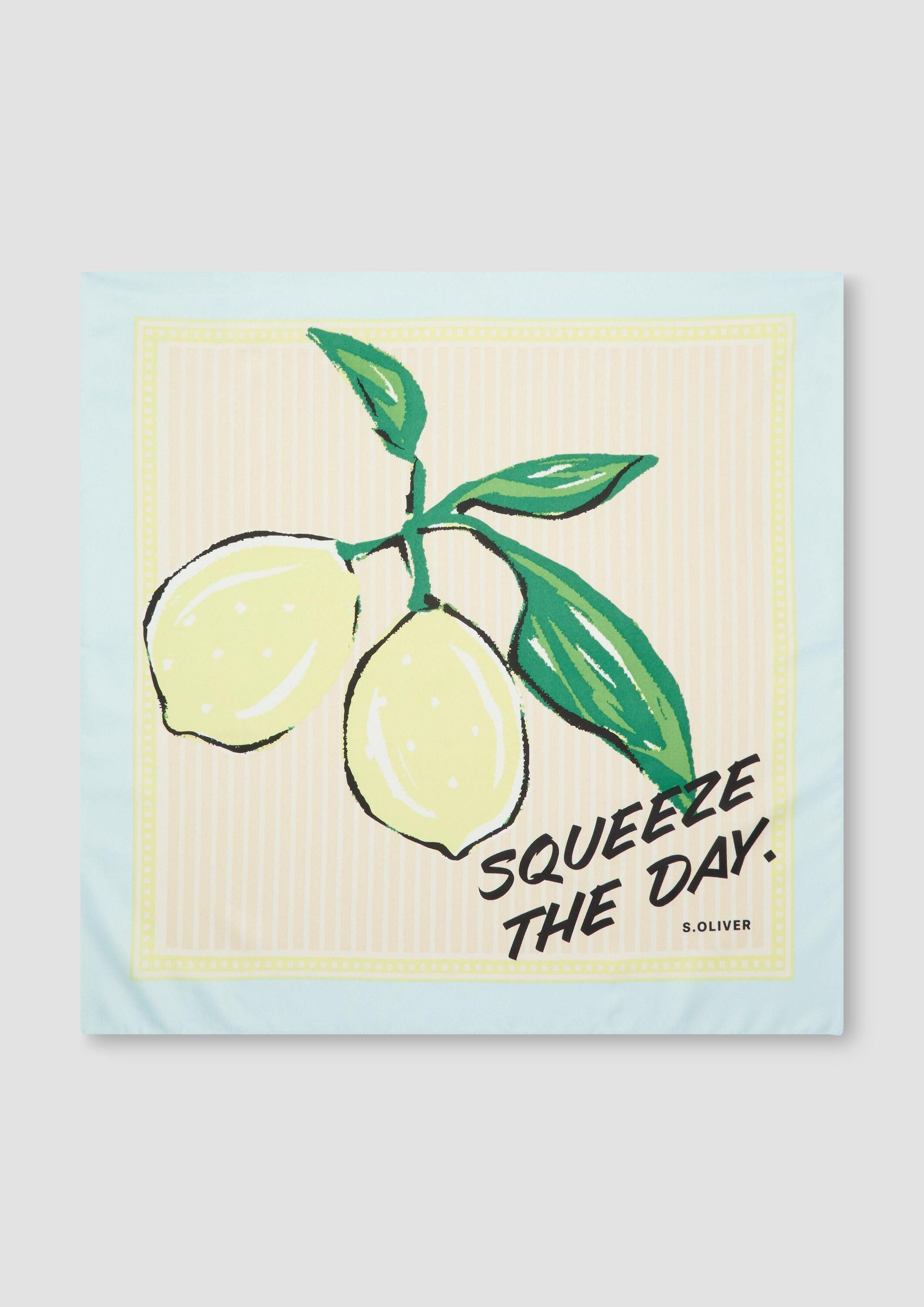 s.Oliver Schal Schal, Nickituch aus feiner Webware mit Artwork