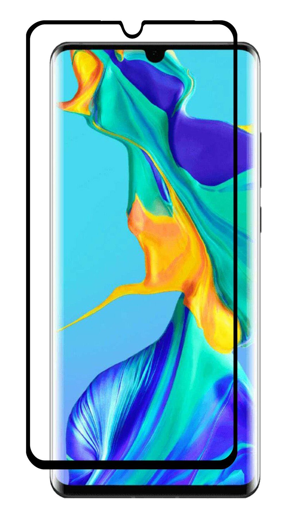 COFI 1453 Displayschutzglas 5D Schutz Glas für Huawei P60 Pro Curved Klebend und Abdeckung, 1 Stück