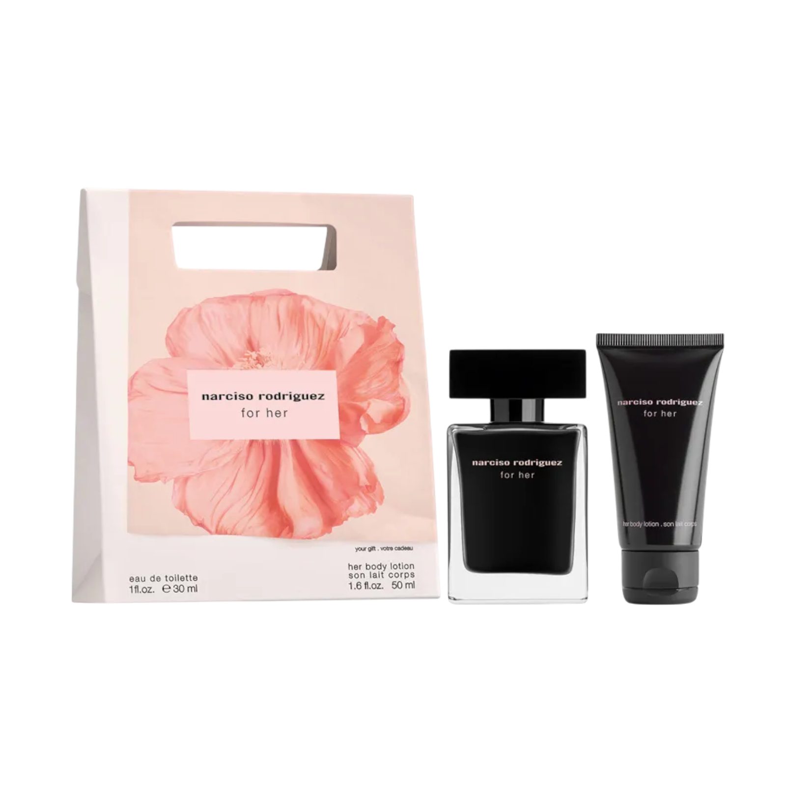 narciso rodriguez Duft-Set Narciso Rodriguez for her for her EdT 30ML + for her Body Lotion 50ml, 2-tlg.