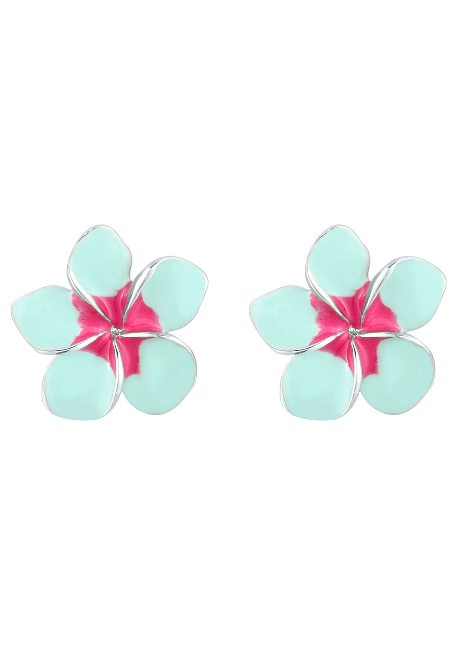 Elli Paar Ohrstecker Frangipani Blüte Natur Blume Emaille 925 Silber günstig online kaufen