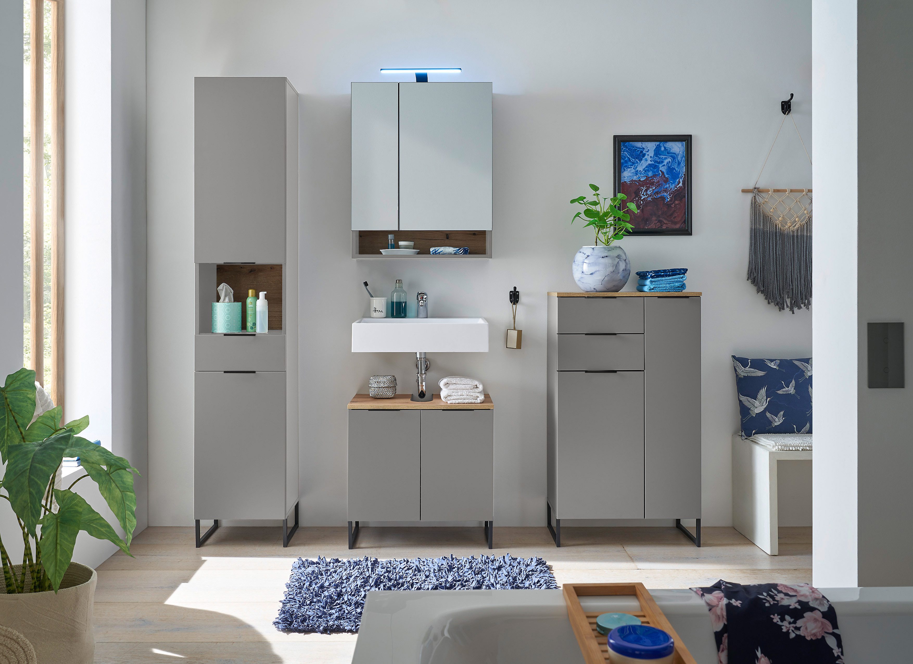 BASIC by Balculina Hochschrank Denver Hochschrank, Badezimmerschrank BxHxT günstig online kaufen