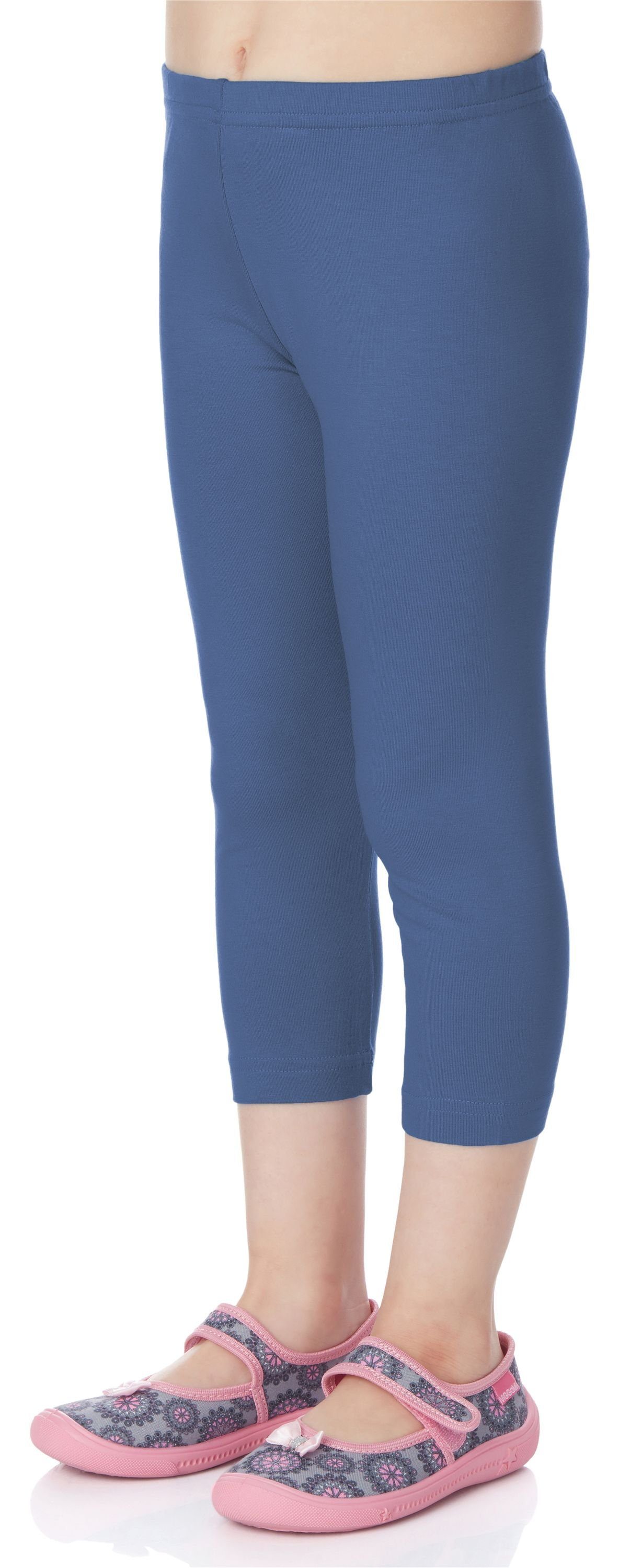 Merry Style Leggings Mädchen 3/4 Capri Leggings aus Viskose MS10-131 (1-tlg) elastischer Bund Jeans