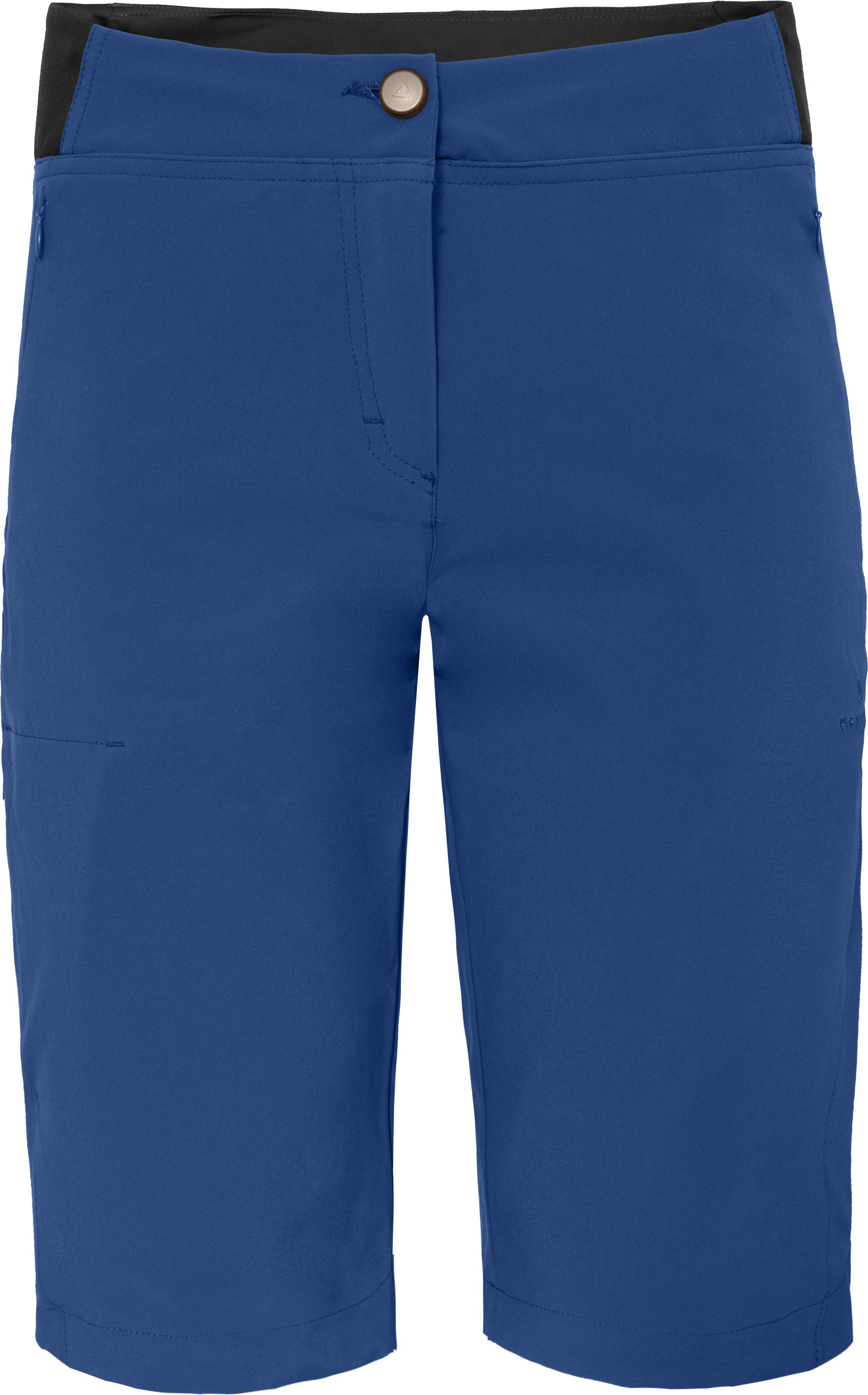 Bergson Outdoorhose AALBORG Vario Bermuda Damen Wandershorts, recycelt, elastisch, sportlich, Normalgrößen, blau