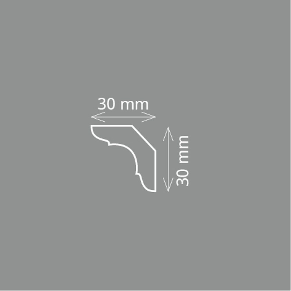 Homestar Zierleiste C 40 (30 x 30 mm), Länge 2m, einfache Montage durch Ankleben mit HOMESTAR® SX100, Polystyrol, mit allen lösemittelfreien Dispersionsfarben f – Bild 2 von 4