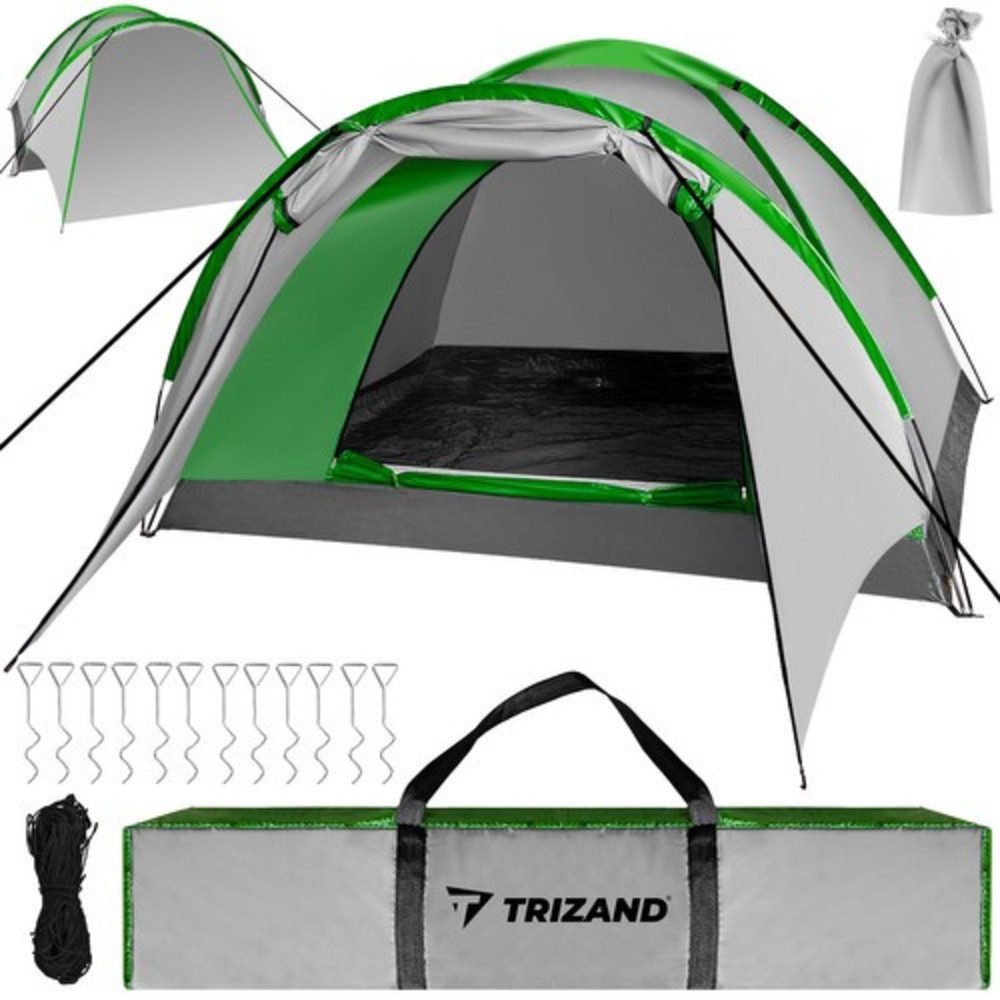 Trizand Faltzelt Campingzelt Touristenzelt, Personen: 4 (Spar-Set, 1 tlg., Iglu-Zelt), kompakte Maße und nur 3,23 kg Gewicht für einfachen Transport