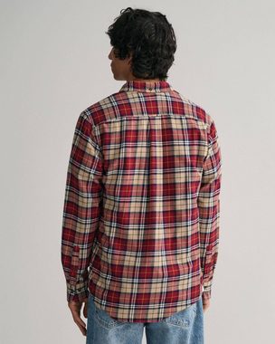 Gant Langarmhemd Herren Hemd FLANNEL CHECK Langarm Regular Fit (1-tlg)