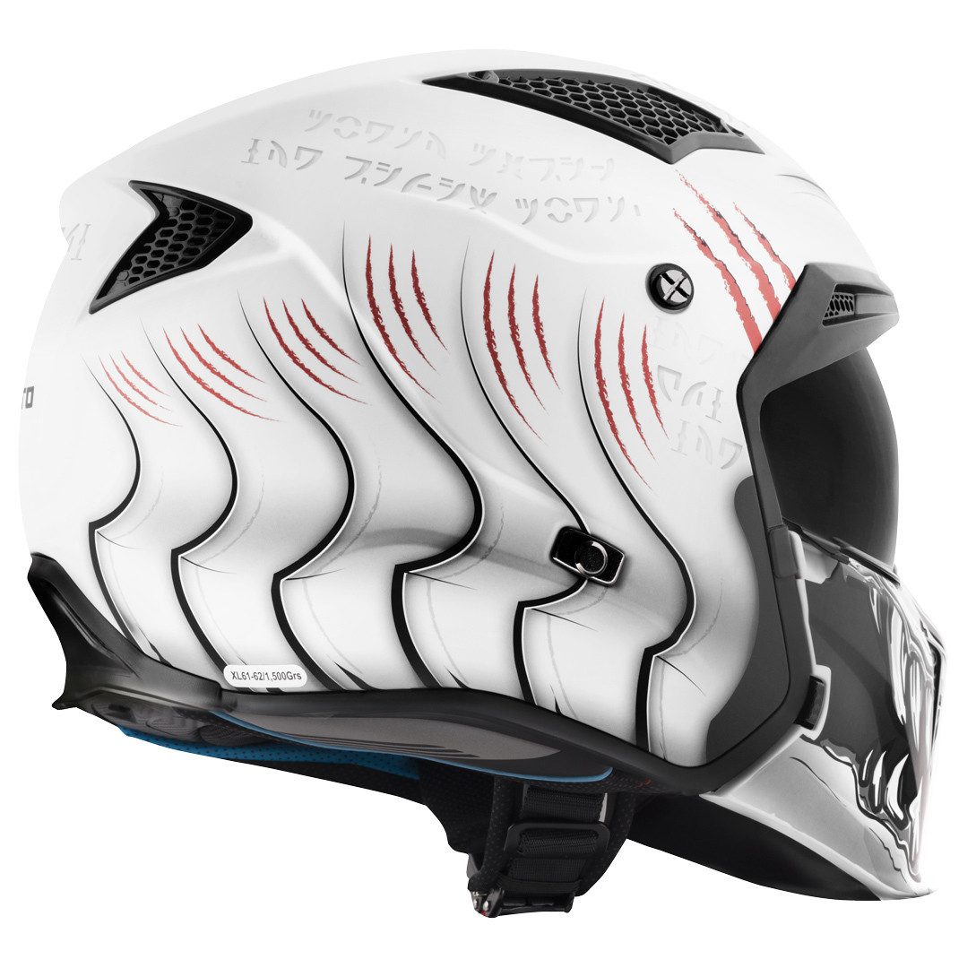 Bogotto Motorradhelm Radic Waheela 22.06 Helm, Herausnehmbares Innenfutter,integriertes Sonnenvisier – Bild 5 von 5
