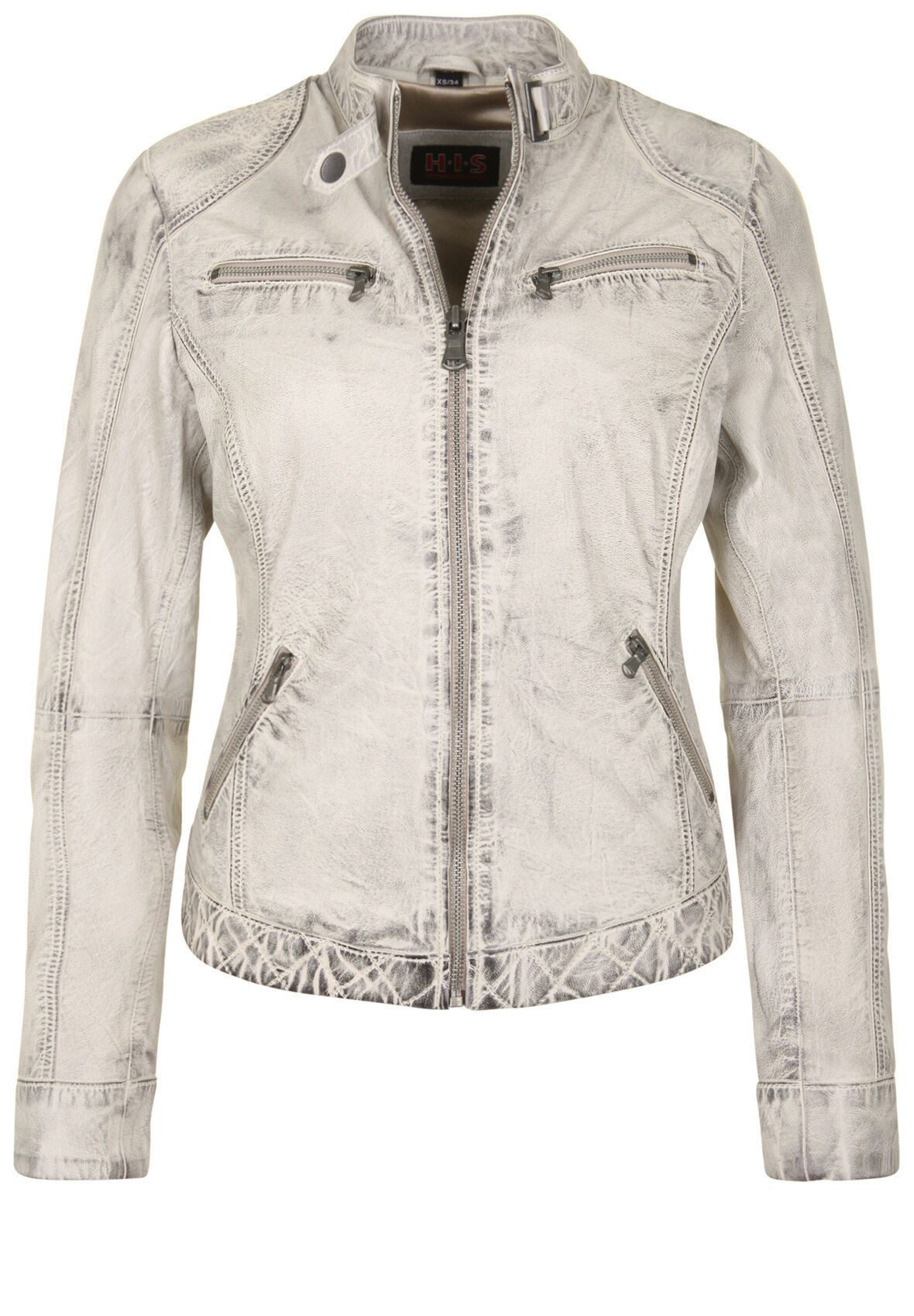 H.I.S Lederjacke SAIMINA (1-St) mit wattiertem Saum – Bild 2 von 5