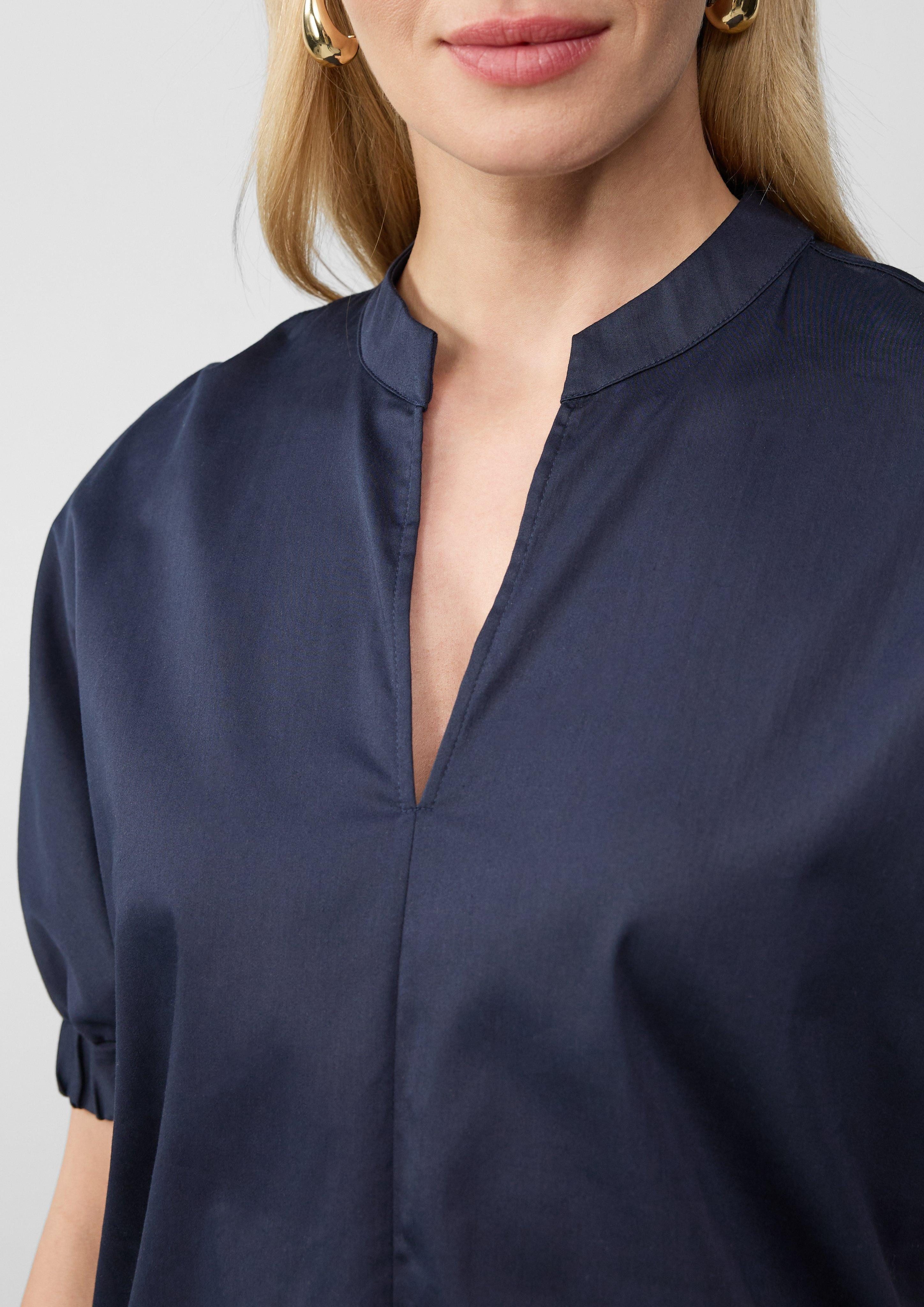 s.Oliver BLACK LABEL Kurzarmbluse Popeline-Bluse mit günstig online kaufen
