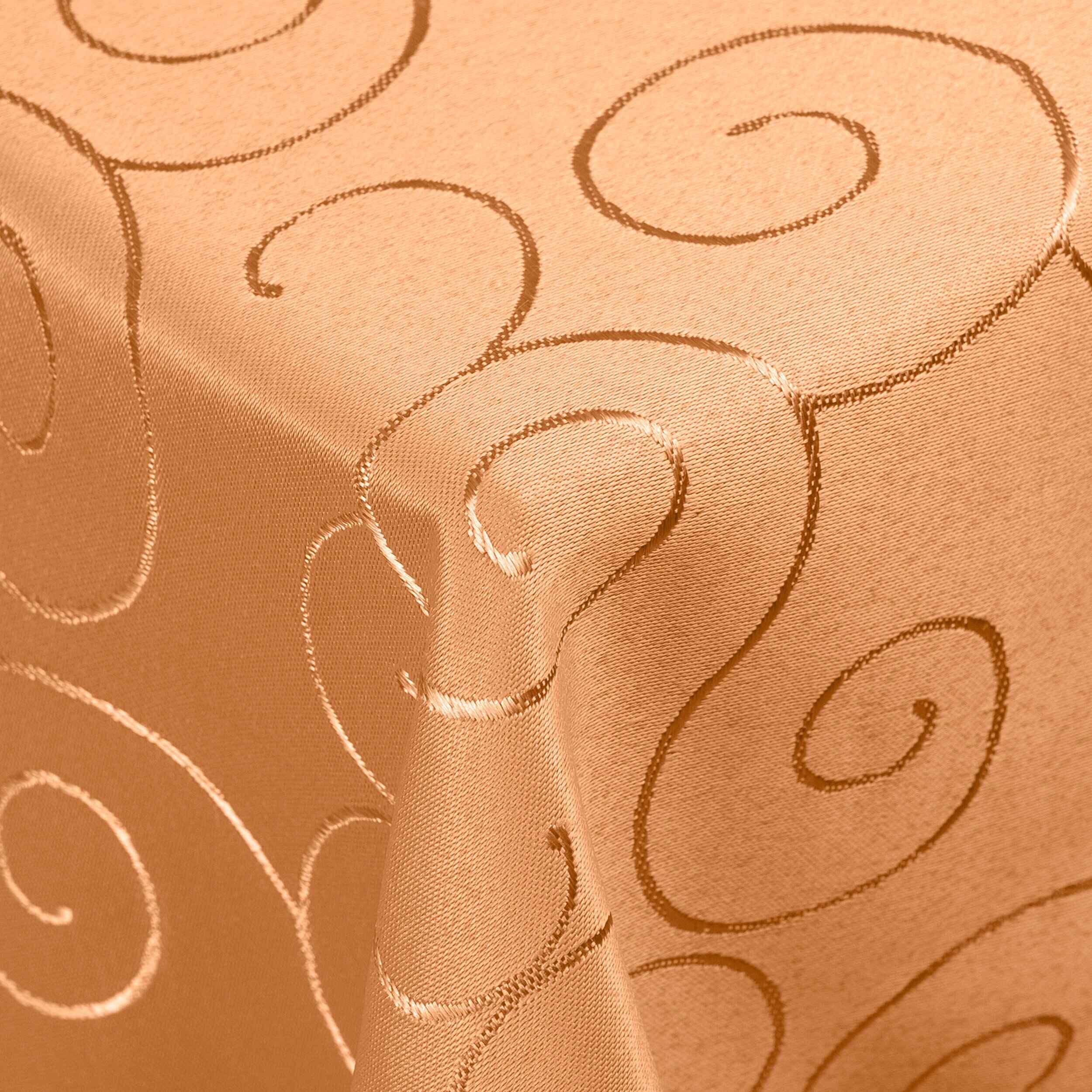 DecoHomeTextil Heimtextilmanufaktur Tischdecke Kringel Circle Tafeldecke Ornamente Damast Tischdecke