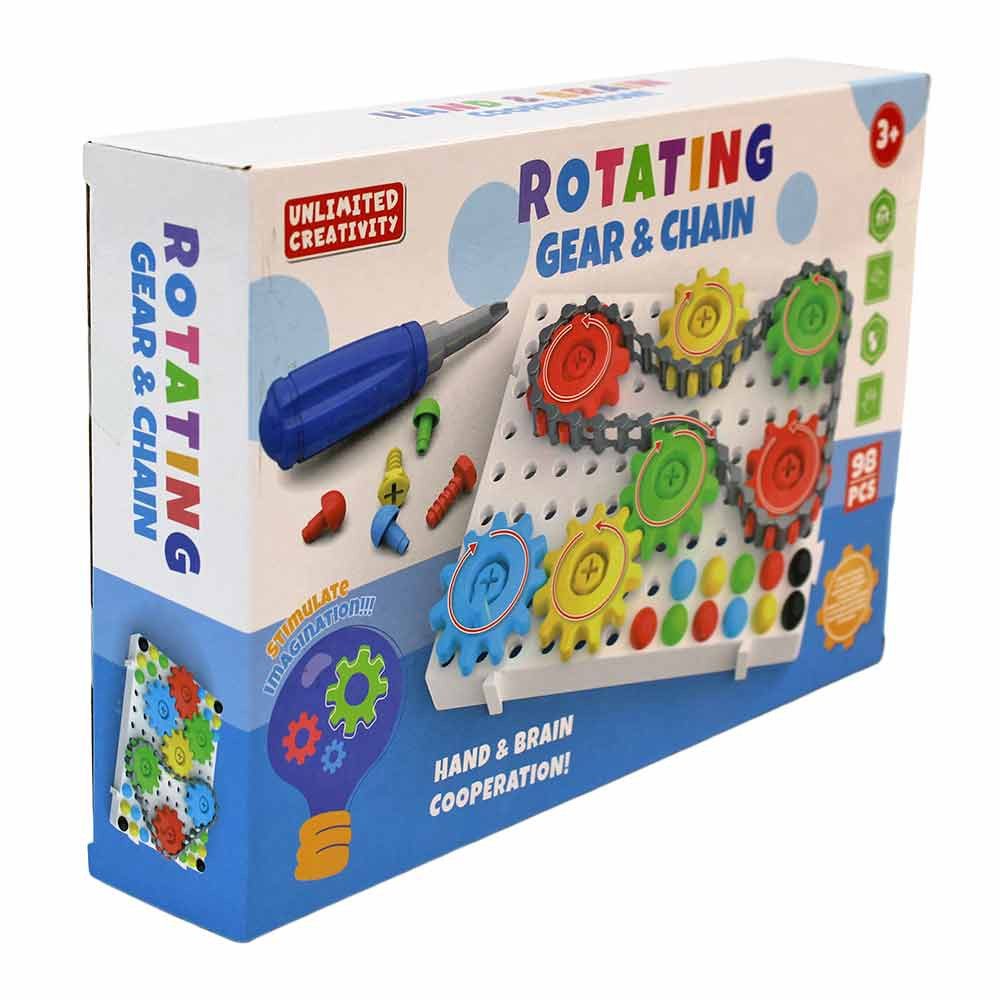 Jonotoys Lernspielzeug Steckspielzeug für Kinder "Getriebe und Kette" - 98 günstig online kaufen