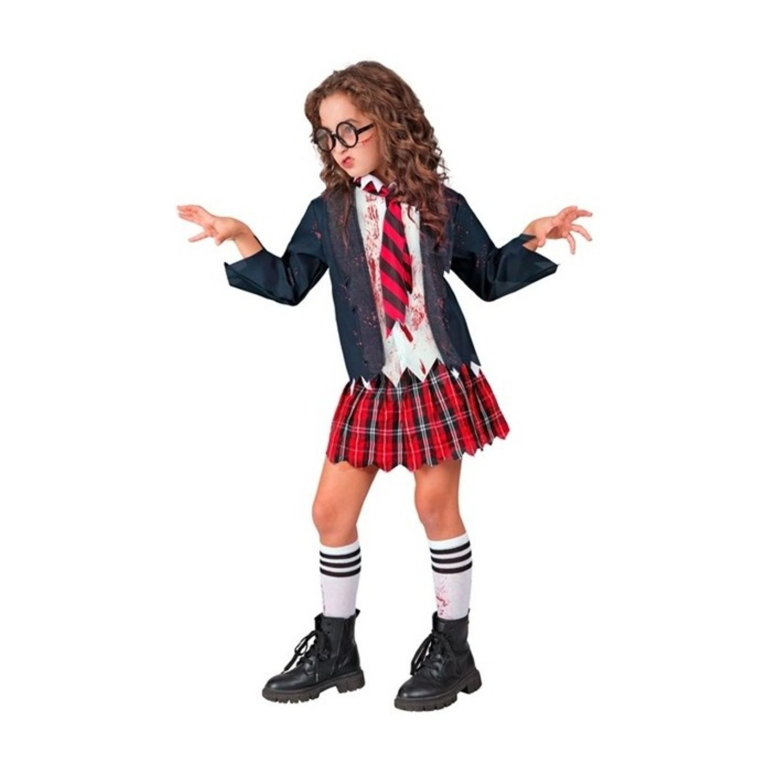 Widmann S.r.l. Zombie-Kostüm Kostüm 'Zombie Schulmädchen' für Mädchen, Jacke m