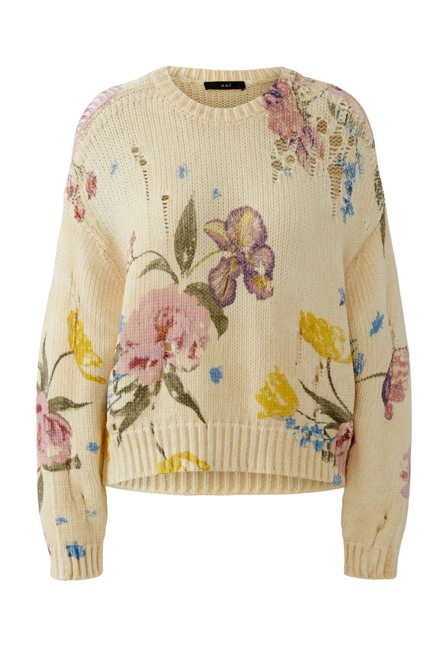 Oui Rundhalspullover