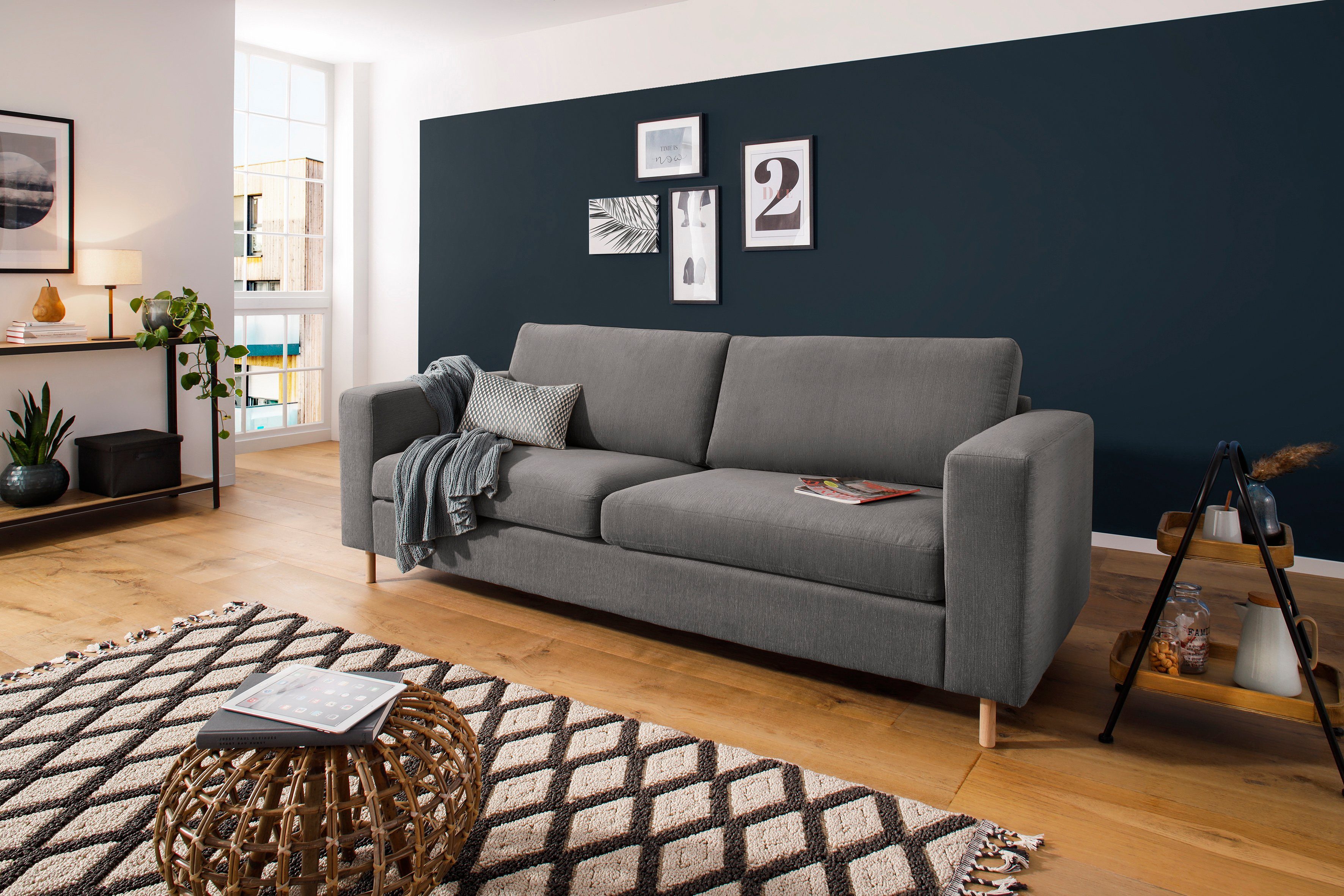 Home affaire 3-Sitzer »Armando«, Luxus-Microfaser Bezug, in verschiedenen  Farben