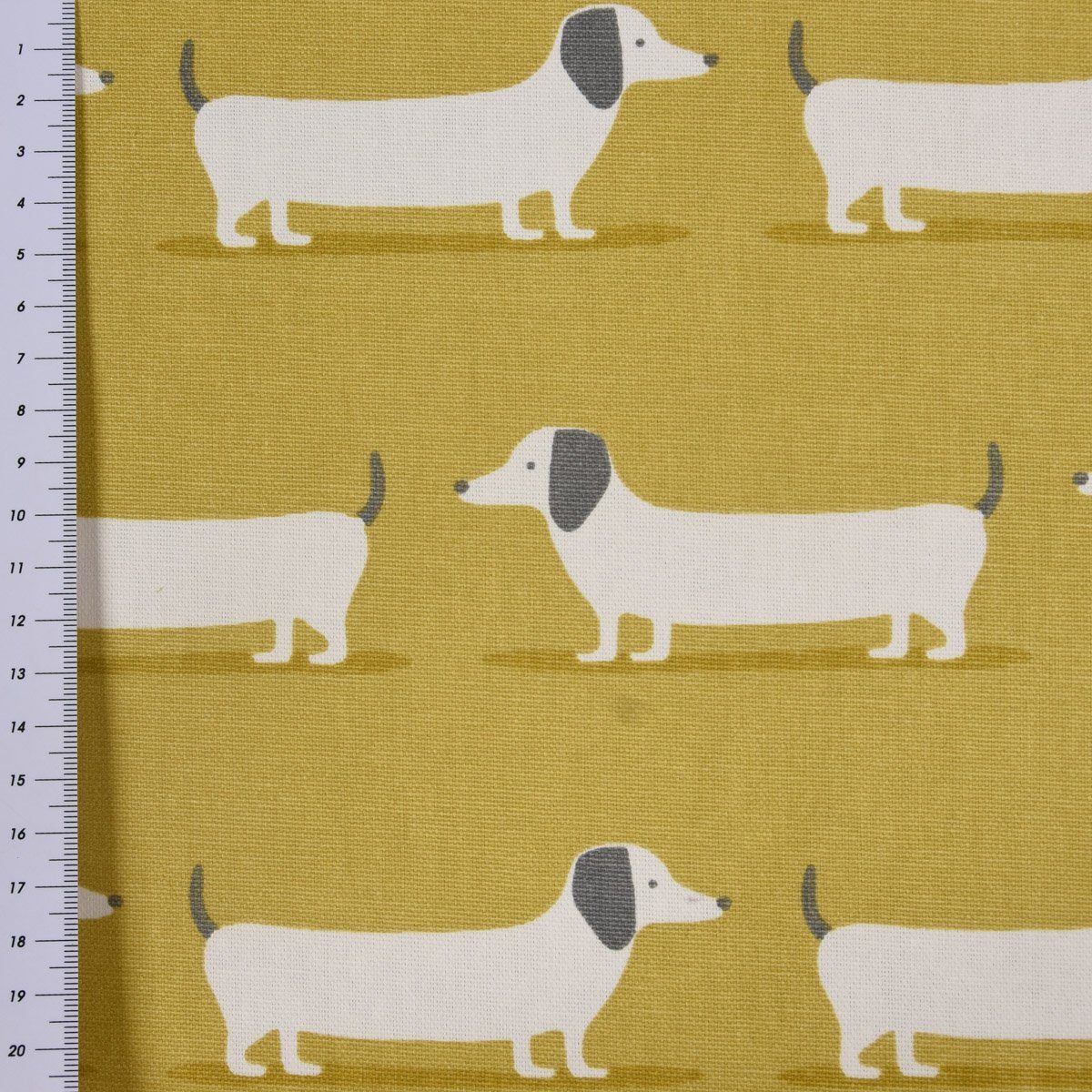 SCHÖNER LEBEN. Dekokissen SCHÖNER LEBEN. Kissenhülle Fryett`s Dackel Dachshund senf gelb