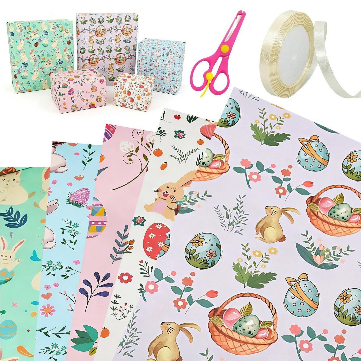 LuxusKollektion Geschenkpapier Geschenkpapier Ostern 10 Bogen 70x50cm, (10St)