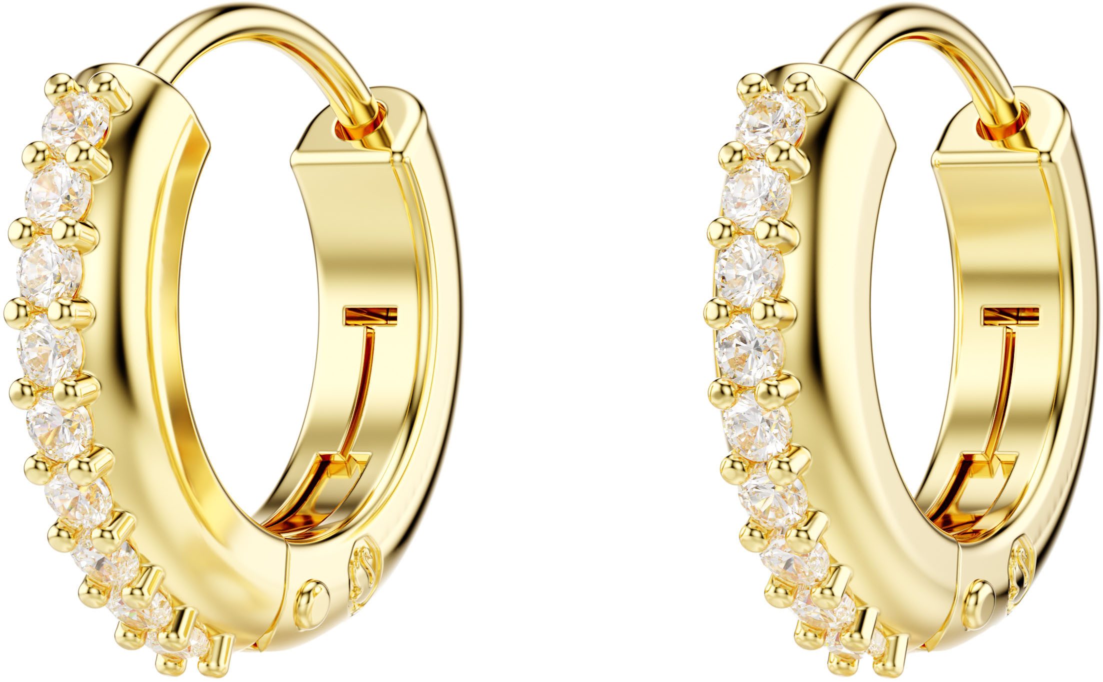 Swarovski Paar Creolen Schmuck Geschenk Matrix Ohrringe, mit Swarovski® Zirkonia (synth)