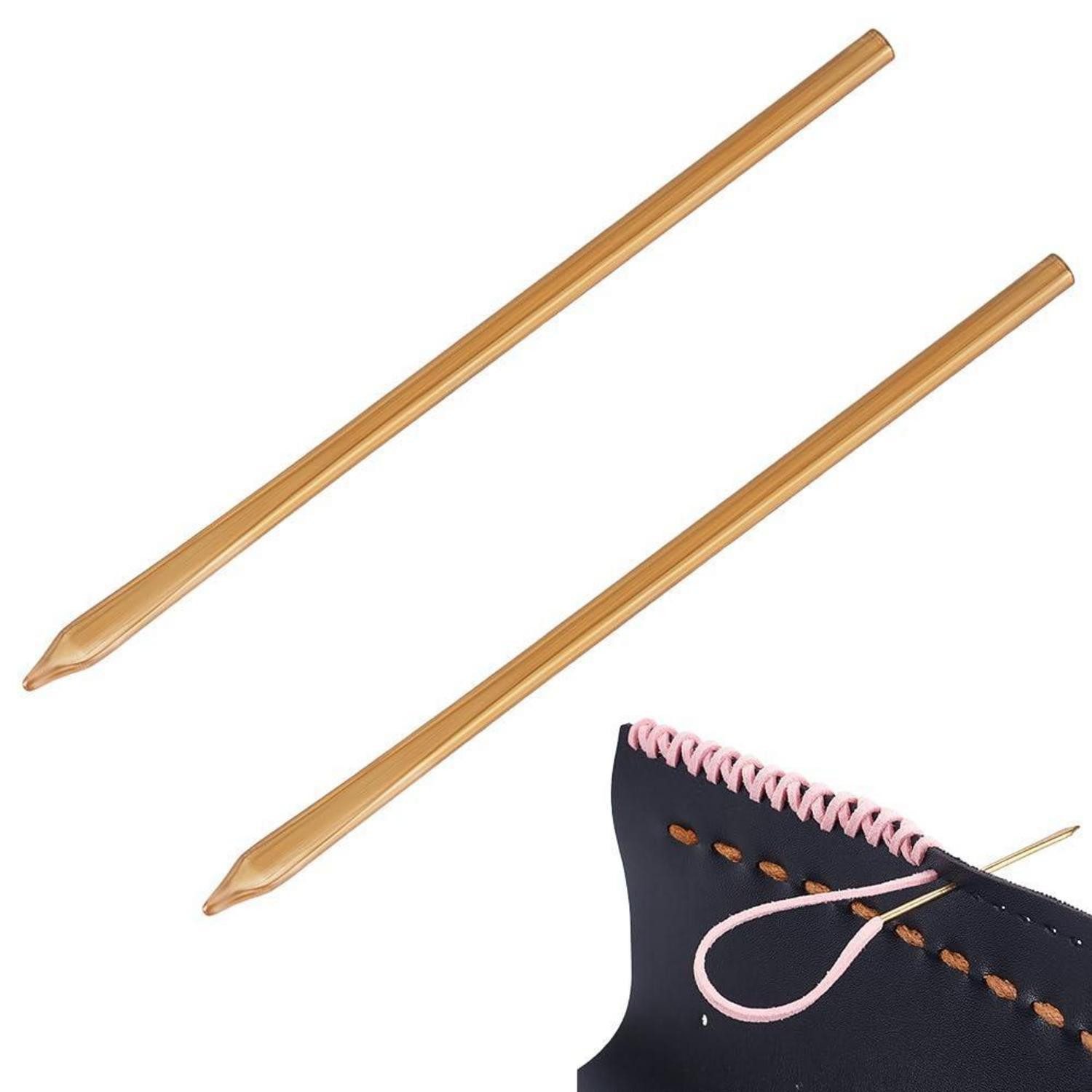 LuxusKollektion Nähnadeln Nähnadel Leder 2 Stk Messing 55mm, 2 St.