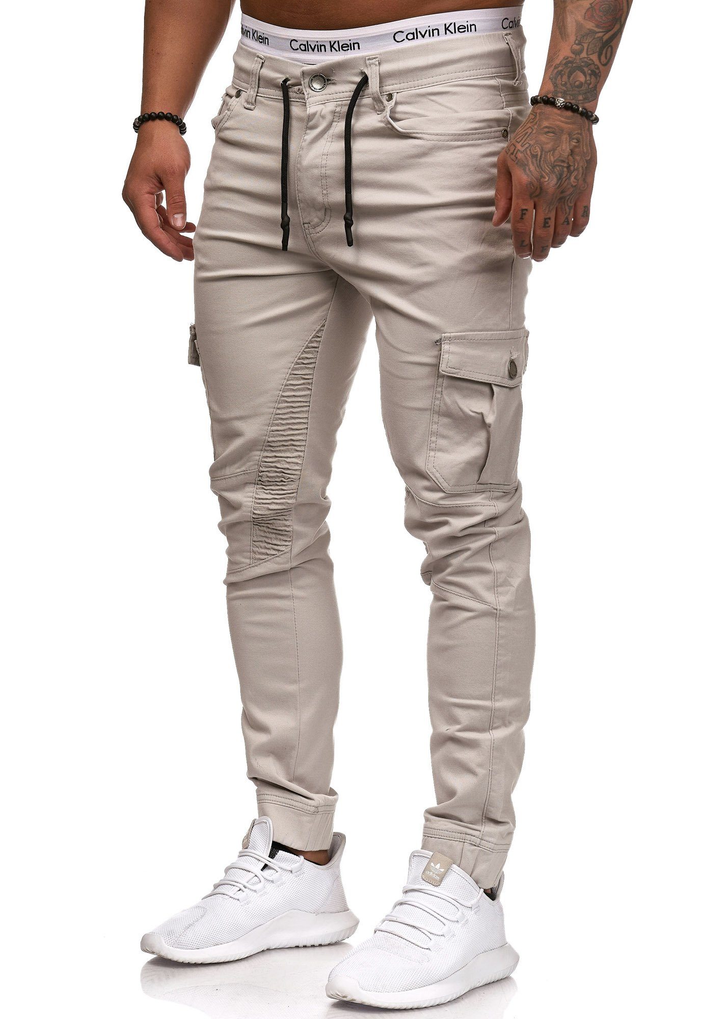 3207C Slim Männer Slim Code47 Jeans Chino Chinohose Slim-fit-Jeans Grau Herren Designer Hose Fit