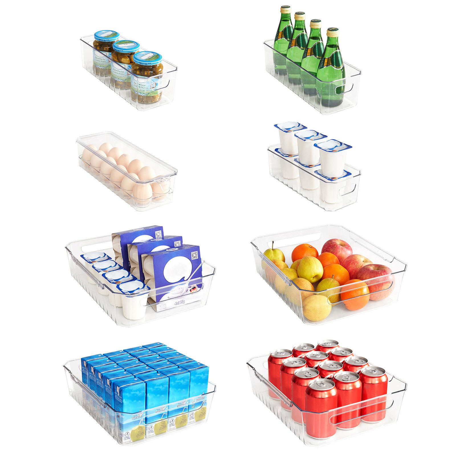 Lifewit Schubladenbox 8er-Set Kühlschrank-Organizer aus klarem günstig online kaufen