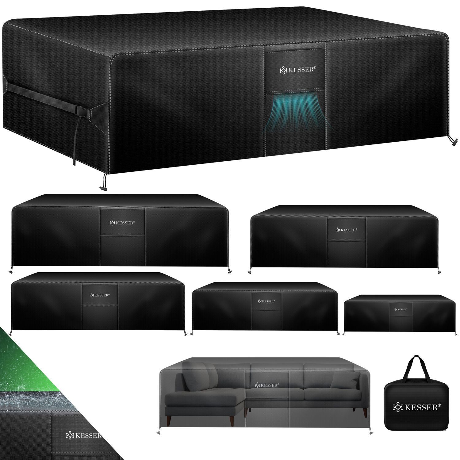 KESSER Gartenmöbel-Schutzhülle, UV- & Regenschutz Gartenmöbel Abdeckung Ter günstig online kaufen