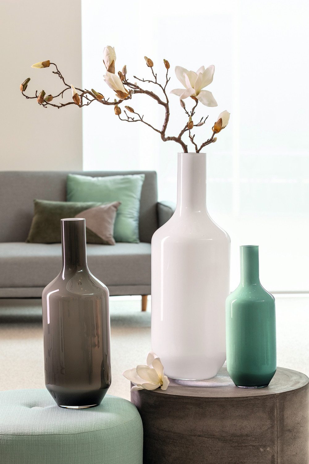 LEONARDO Bodenvase Dekovase MILANO, handgefertigt (1 St), aus Glas, in Flas günstig online kaufen