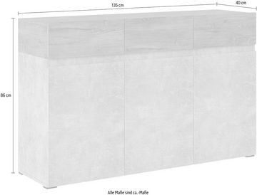 INOSIGN Sideboard Rimini, Breite 135 cm