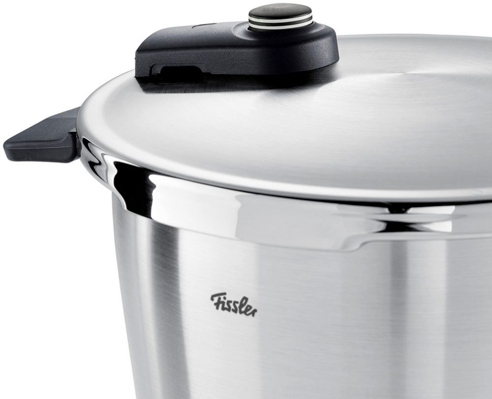 Fissler Schnellkochtopf Vitaquick® Premium Edelstahl Dampfkochtopf mit Dämpfeinsatz, Edelstahl 18/10 (3-tlg), Made in Germany, mit gelochtem Einsatz – Bild 5 von 5